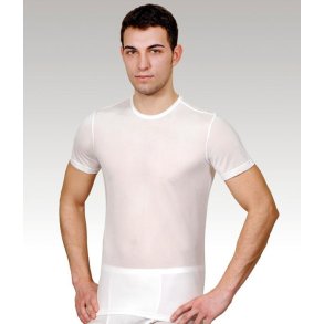 DermaSilk Herreundertrje med rund hals og korte rmer